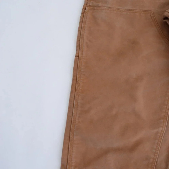 Dakota Tan Relaxed Fit Durable Thick Cotton Dungaree  Carpenter Style Pants - Picture 7 of 15